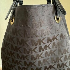 Michael Kors Monogram Bucket Bag - Black